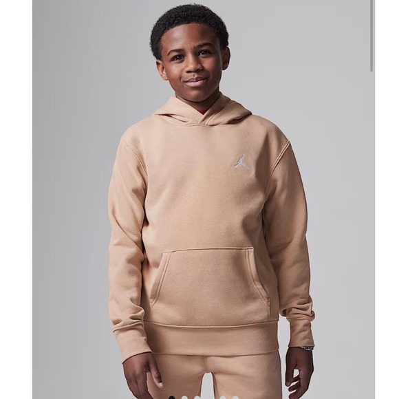Jordan
Big Kids' Brooklyn Fleece Pullover Hoodie  Tan Beige Jumpman - Picture 1 of 9